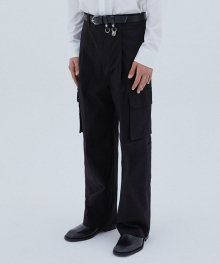 Pocket Cargo Wide Pants - Black