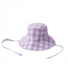 KANCO CHECK BUCKET HAT lavender