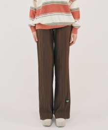 [SSS] PLEATED FLARE PANTS [BROWN]