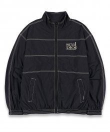 Triple Stitched Windbreaker Black