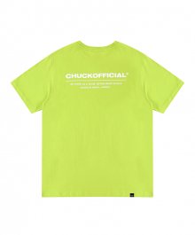오피셜 스몰 로고 티셔츠 (네온 옐로우)