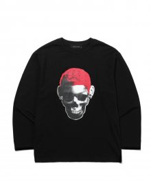Red Afro Skull Long Sleeve (Black)