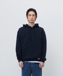 FINEST COTTON PULLOVER HOODIE-DEEP NAVY