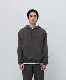 FINEST COTTON PULLOVER HOODIE-OLIVE