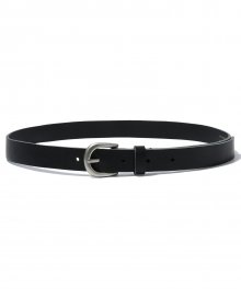 SLIM LEATHER BELT JS [BLACK]