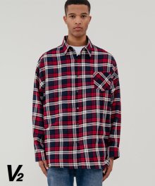 Overfit double check shirt_red