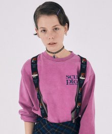 Pigment Wash Sweatshirt  [MAGENTA HAZE]