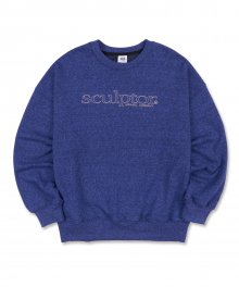 20SS Retro Outline Sweatshirt  [MELANGE BLUE]