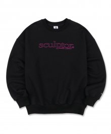 20SS Retro Outline Sweatshirt  [BLACK]