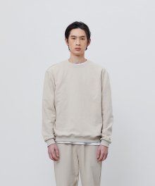 FINEST COTTON SWEATSHIRT-BEIGE