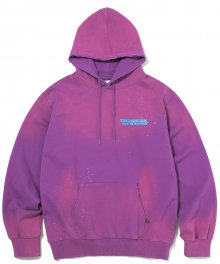 Damaged Hooded Sweatshirt Purple