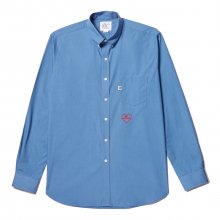 노맨틱 클래식 로고 40s 코튼 셔츠 블루