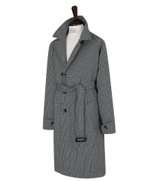 Premium Glen check Raglan Balmaccan Coat (Black_Sunwell fabric)