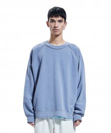 P-DYED RAGLAN SWEATSHIRT blue