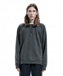 P-DYED RAGLAN SWEATSHIRT charcoal