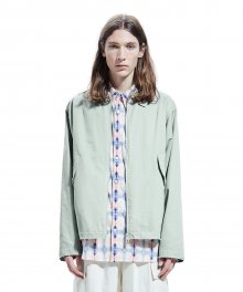 CUT-OFF COLLAR BLOUSON mint gray