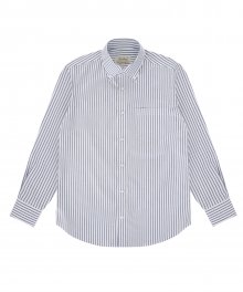 Stripe Oxford cotton Button Down Collar shirt (Blue)