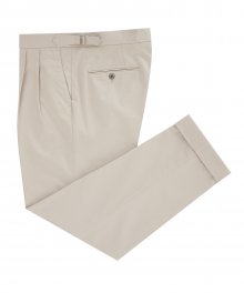 premium cotton fabric two tuck adjust pants (Ivory_Germany fabric)