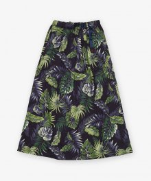 WEATHER LONG FLARE SKIRT BOTANICAL NAVY