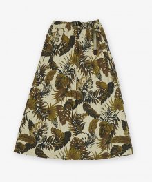 WEATHER LONG FLARE SKIRT BOTANICAL BEIGE