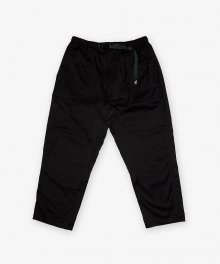 GABARDINE LOOSE TAPERED PANTS BLACK