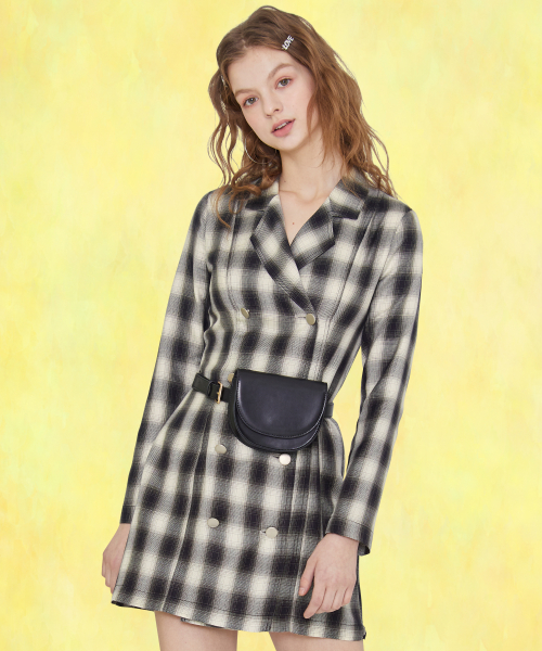 NWT ZARA PLAID CHECKED MINI DRESS 4437/286