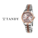 탠디(TANDY) 럭셔리 커플 메탈 손목시계(스와로브스키 식입) T-3909 여자 로즈골드콤비