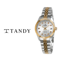 탠디(TANDY) 럭셔리 커플 메탈 손목시계(스와로브스키 식입) T-3909 여자 골드콤비