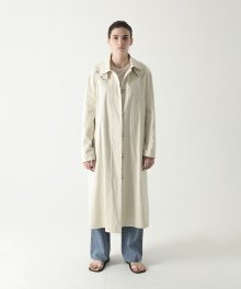 Hooded Trench Coat Ivory