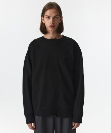 UNBALANCE CREW NECK  MEN JA [BLACK]