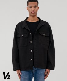 Overfit unique trucker jacket_black