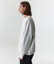 UNBALANCE CREW NECK  MEN JA [MELANGE GRAY]