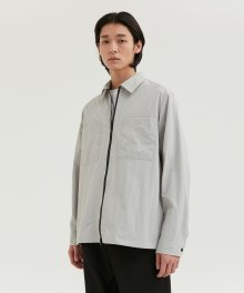 ZIP UP SHIRTS MEN [LIGHT GRAY]