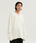 V NECK KNIT MEN [IVORY]