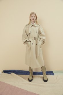 BASIC COTTON TRENCH COAT BEIGE