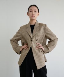 20S TWO BUTTON JACKET (CHECK)