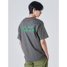 애쉬 코튼 레터링 티셔츠 (420242EY14)