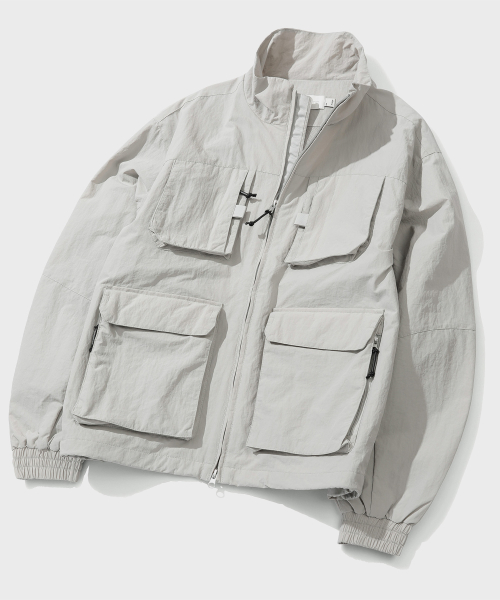 세컨모놀로그() 나일론 윈드 필드 자켓 [LGRAY]_COOSJP026LGRAY 상품 이미지