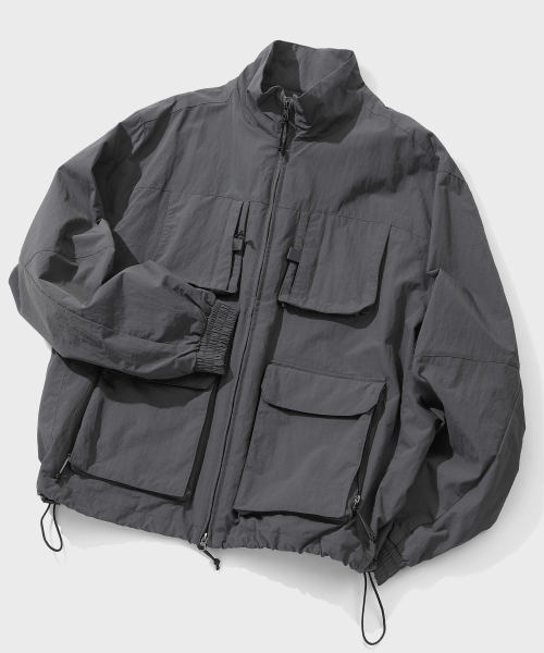 세컨모놀로그() 나일론 윈드 필드 자켓 [DGRAY]_COOSJP026DGRAY 상품 이미지