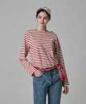엠니(M.Nii) 1950’s Stripe T-Shirt / Red