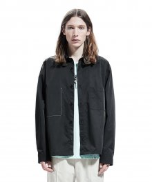 MINIMAL SHIRT JACKET black