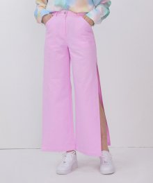 R LONG SLIT PANTS_LIGHT VIOLET