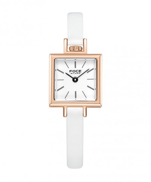 포체 레이디(focelady) 19.5mm 여성 사각 가죽시계 FM1913L-WRG