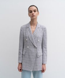 DOUBLE BREASTED CHECKED JACKET