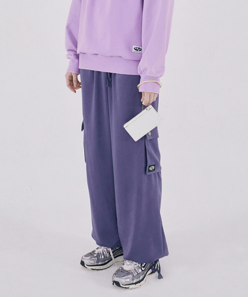 lilac satin joggers