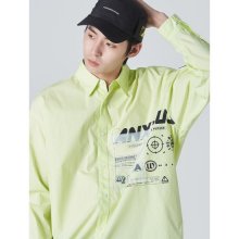 레몬 배색 아트워크 오간자 포켓 셔츠 (260264DY1F)