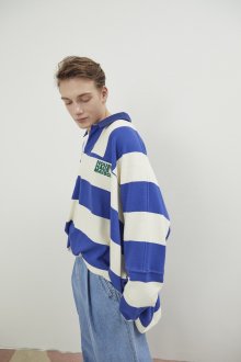 OVERSIZED RUGBY SHIRT BLUE