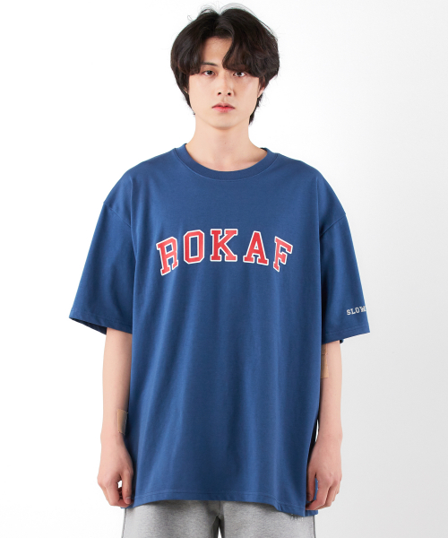 Musinsa slowacid t シャツ MUSINSA公式 SLOWACID SLOWACIDX大韓民国空軍ROKAFフード集業 SLOW ACID スローアシッド ROKAF