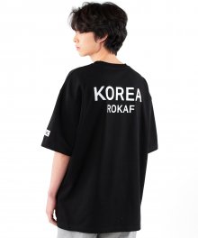 SLOWACIDX대한민국공군 KOREA 로고 반팔티셔츠 (블랙)
