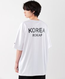 SLOWACIDX대한민국공군 KOREA 로고 반팔티셔츠 (화이트)